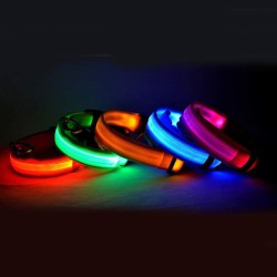 Nylon LED Pet Dog Luminous Collar Night Safety Flashing Glow in Dark Dog Cat Leash Adjustable Pet Supplies Nylon LED Pet Dog Luminous Collar Night Safety Flashing Glow in Dark Dog Cat Leash Adjustable Pet Supplies